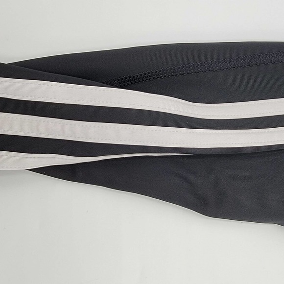Adidas Aeroready Black White Athletic Stretch Pants 3 Stripes on Sides Size M - Picture 3 of 12